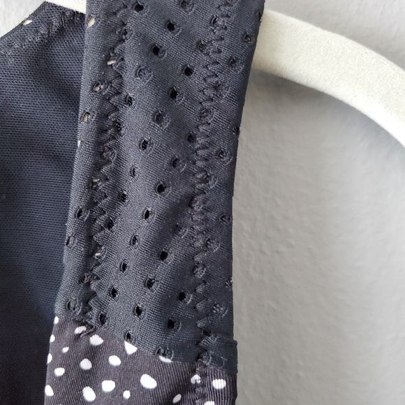 NIKE Women's Water Dots Keyhole One-Piece Swimsuit Black & White Size XL NWT $92 - Picture 7 of 16